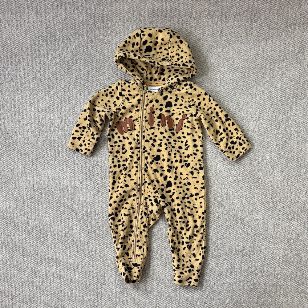 Mini Rodini Spotted Tan Kids fleece
